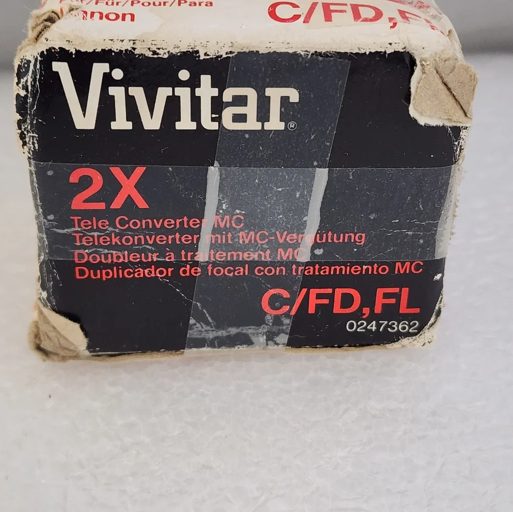 Vivitar 2X Tele Converter MC Canon C/FD,FL Original Box